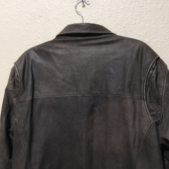 John Ashford Men's Vintage Brown Leather Bomber Jacket. Very Good Condition. - Picture 8 of 12